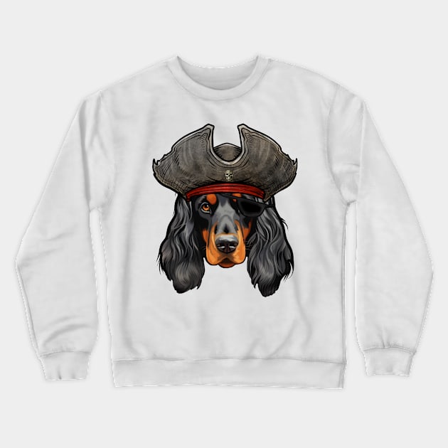 Funny Pirate Gordon Setter Dog Crewneck Sweatshirt by whyitsme